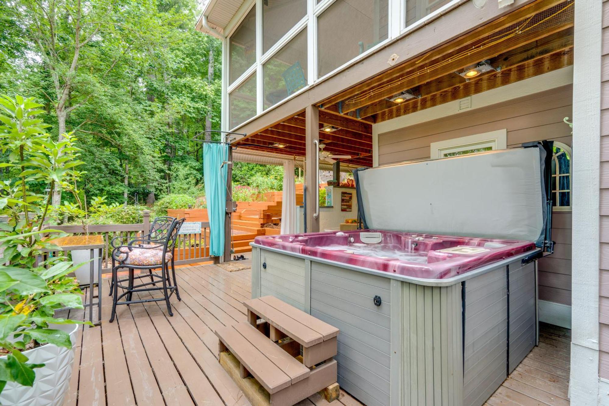 Creekside Hendersonville Haven Hot Tub And Fire Pit Kültér fotó